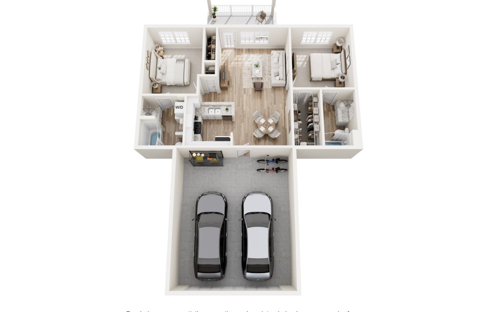 Carlyle - 2 bedroom floorplan layout with 2 bathrooms and 959 square feet Carlyle - 2 bedroom floorplan layout with 2 bathrooms and 959 square feet