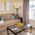 a living room with a couch and a coffee table